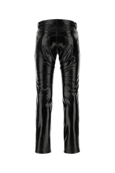 Shop Courrèges Courreges Man Black Vinyl Pant