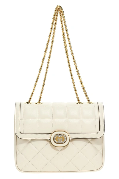 Shop Gucci Women ' Deco' Small Shoulder Bag In White
