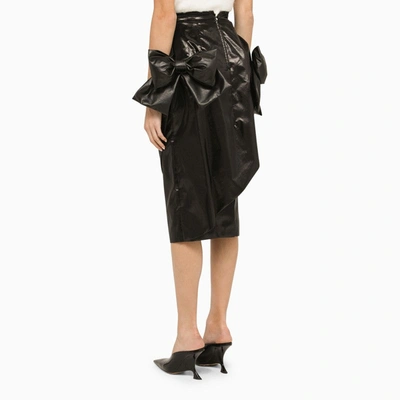 Shop Maison Margiela Black Skirt With Bows Women