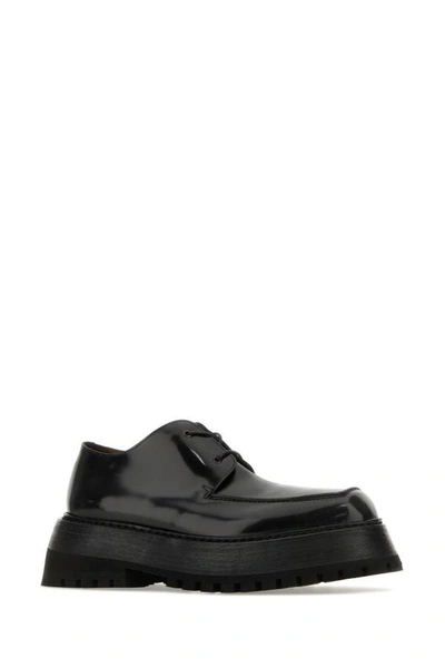 Shop Marsèll Marsell Man Black Leather Lace-up Shoes
