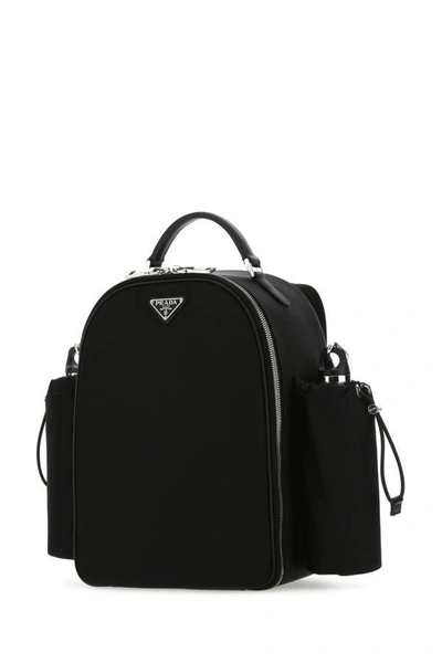 Shop Prada Unisex Black Re-nylon Picnic Backpack