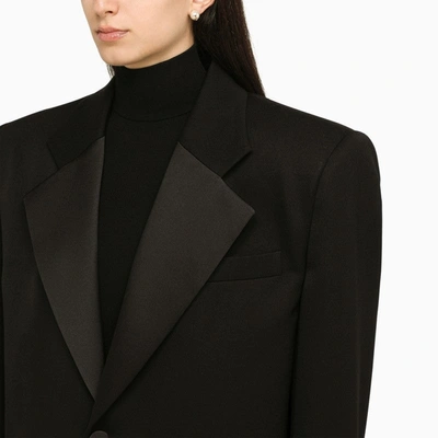 Shop Saint Laurent Wide Single-breasted Jacket Black Women