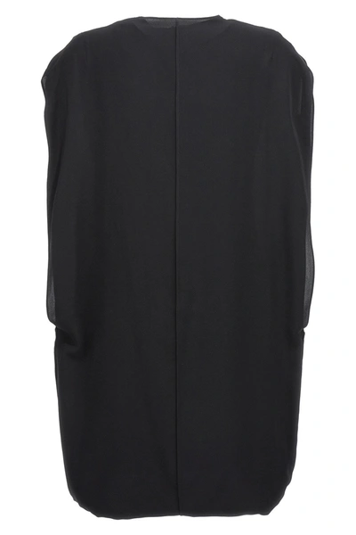 The Row Draped Silk Mini Dress In Black