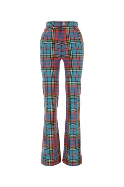 Shop Vivienne Westwood Woman Embroidered Wool Pant In Multicolor