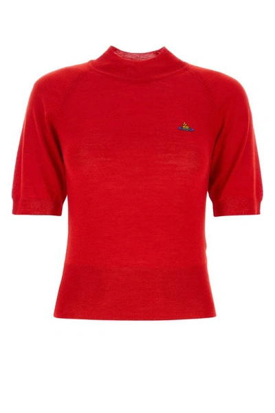 Shop Vivienne Westwood Woman Red Cotton Blend Bea Sweater