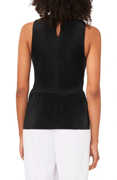 Halogen Sleeveless Peplum Top In Rich Black