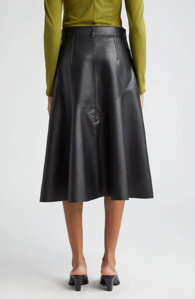 Shop Proenza Schouler Jesse A-line Faux Leather Skirt In Black