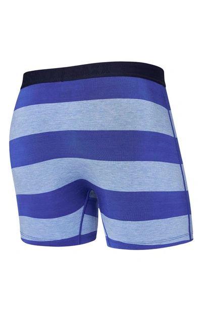 Shop Saxx Ultra Super Soft Relaxed Fit Boxer Briefs In Ombre Rugby- Sport Blue