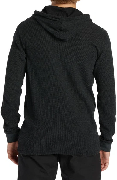 Shop Billabong Keystone Thermal Knit Hoodie In Black