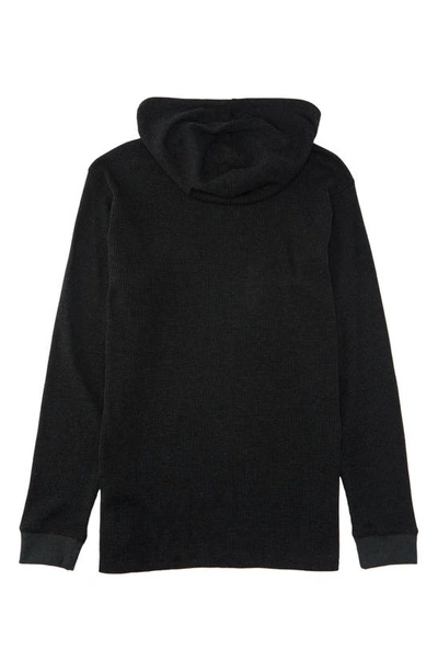 Shop Billabong Keystone Thermal Knit Hoodie In Black