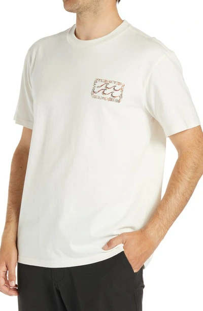 Shop Billabong Traces Organic Cotton Graphic T-shirt In Off White