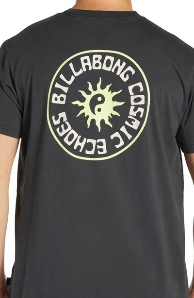 Shop Billabong Worshipper Graphic T-shirt In Washed Black