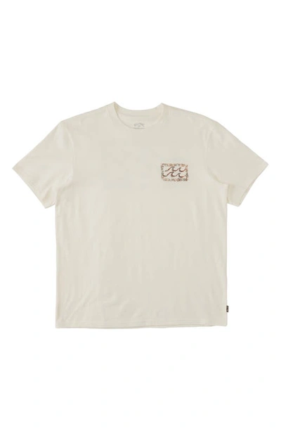 Shop Billabong Traces Organic Cotton Graphic T-shirt In Off White