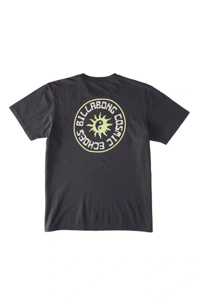 Shop Billabong Worshipper Graphic T-shirt In Washed Black