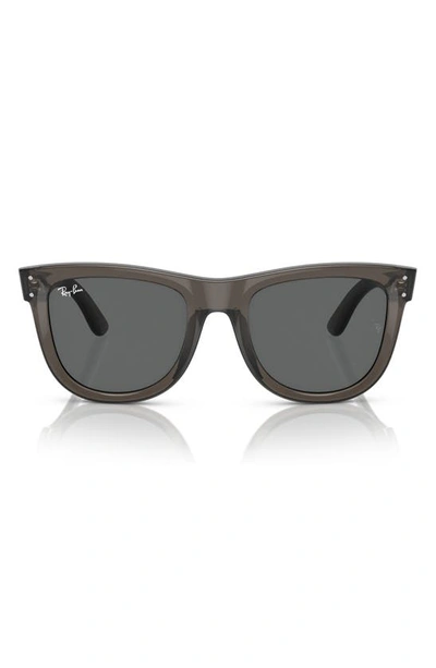 Ray Ban Reverse Wayfarer 53mm Square Sunglasses In Dark Grey