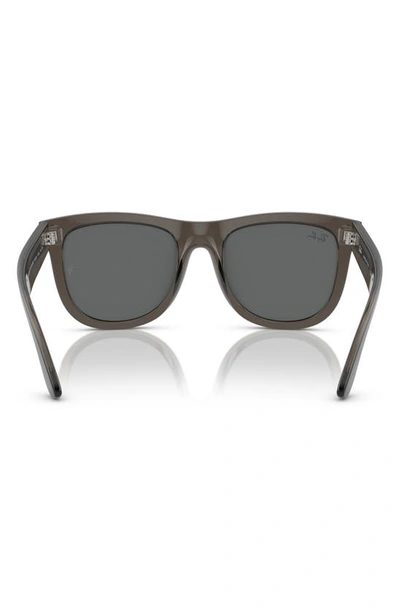 Ray Ban Reverse Wayfarer 53mm Square Sunglasses In Dark Grey