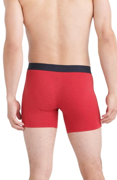 Saxx Vibe Super Soft Slim Fit Boxer Briefs In Cherry Heather