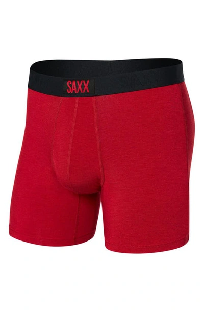 Shop Saxx Vibe Super Soft Slim Fit Boxer Briefs In Cherry Heather