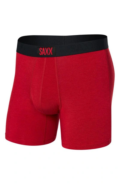 Saxx Vibe Super Soft Slim Fit Boxer Briefs In Cherry Heather