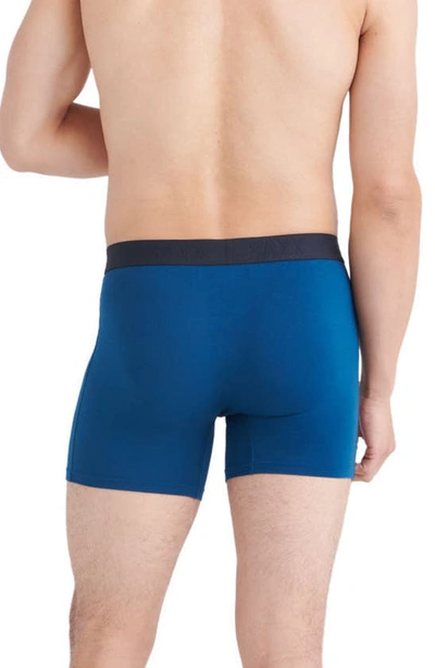 Shop Saxx Vibe Supersoft Slim Fit Performance Boxer Briefs In Anchor Teal