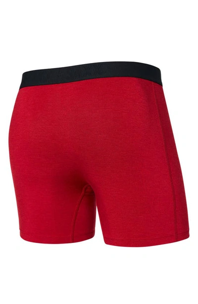 Saxx Vibe Super Soft Slim Fit Boxer Briefs In Cherry Heather