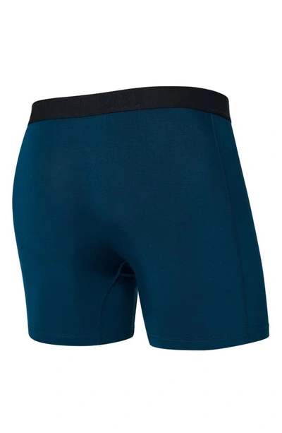 Shop Saxx Vibe Supersoft Slim Fit Performance Boxer Briefs In Anchor Teal