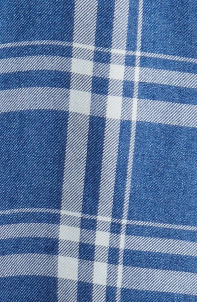 Shop Treasure & Bond Plaid Long Sleeve Button-up Shirt In Blue Medium Plaid