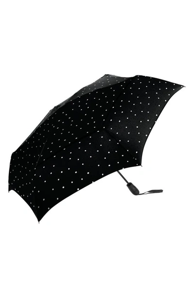 Shop Shedrain Polka Dot Auto Open Compact Umbrella In Pearl District