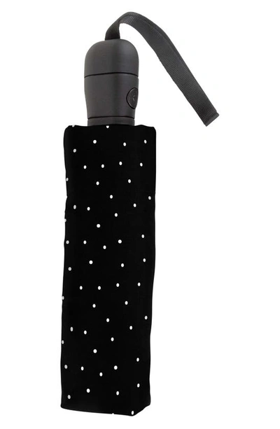 Shedrain 43 Polka Dot Auto Open Compact Umbrella In Pearl District