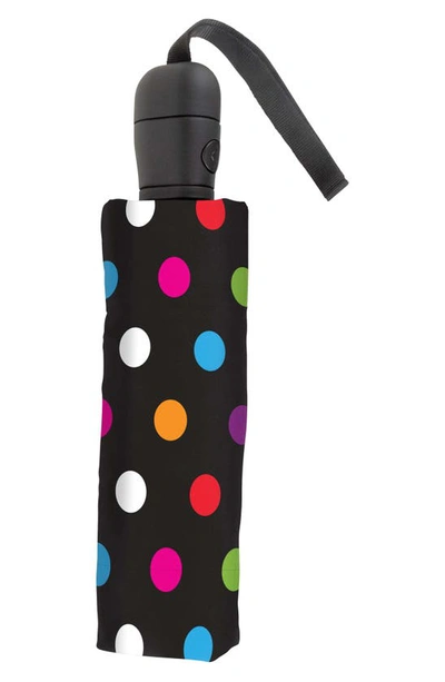 Shedrain 43 Polka Dot Auto Open Compact Umbrella In Pop Dot