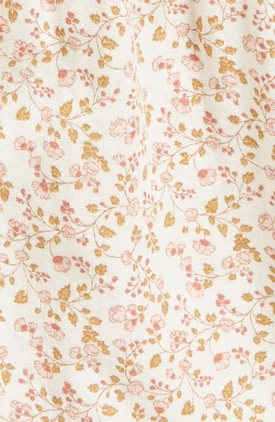 Shop Nordstrom Print Cotton Dress & Cardigan Set In Tan Sandstorm- Folk Floral