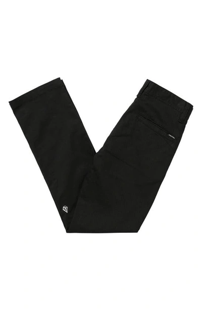 Shop Volcom Kids' Frickin Modern Stretch Twill Pants In Black