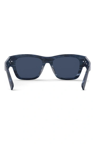 Shop Dior 'blacksuit Xl S2u 52mm Rectangular Sunglasses In Blue