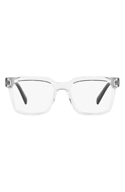 Shop Dolce & Gabbana 52mm Square Optical Glasses In Crystal