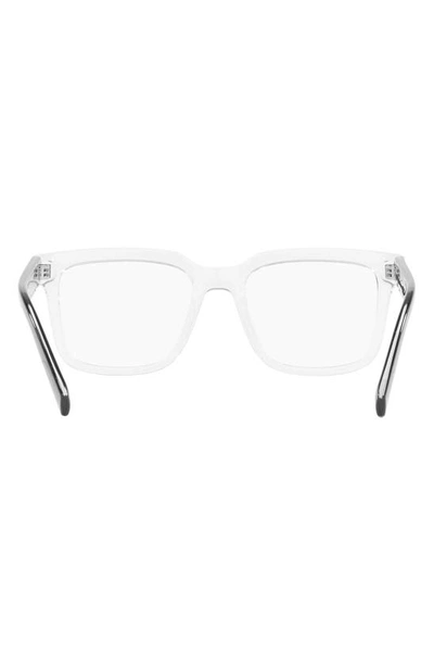 Shop Dolce & Gabbana 52mm Square Optical Glasses In Crystal