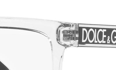 Shop Dolce & Gabbana 52mm Square Optical Glasses In Crystal