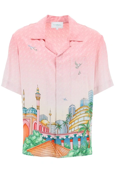 Shop Casablanca Morning City View Cuban Shirt In Multicolor