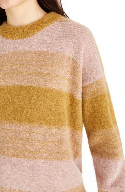 Shop Madewell Otis Space Dye Pullover Sweater In Pink Oyster