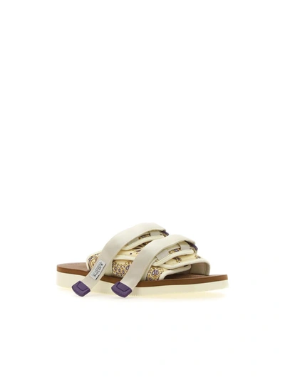 Shop Suicoke Sandals In Ivory Brown