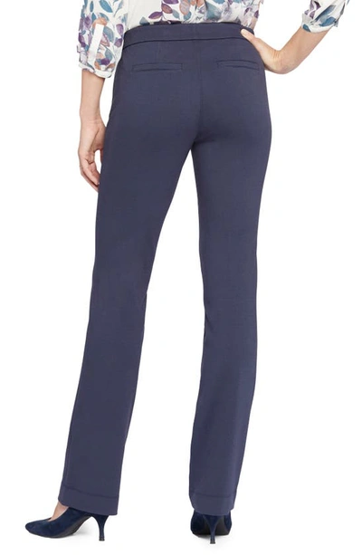 Nydj Stretch Knit Trousers In Oxford Navy