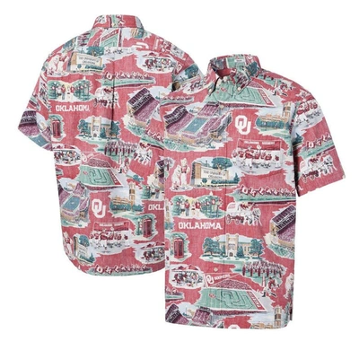 Shop Reyn Spooner Crimson Oklahoma Sooners Scenic Button-down Shirt