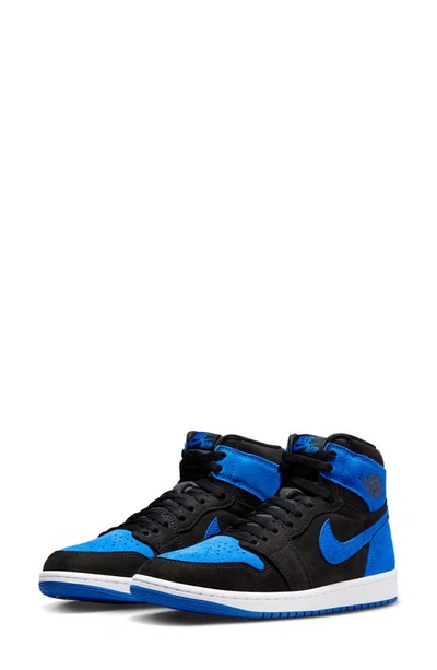 Shop Jordan Air  1 Retro High Top Sneaker In Black/ Royal Blue/ White