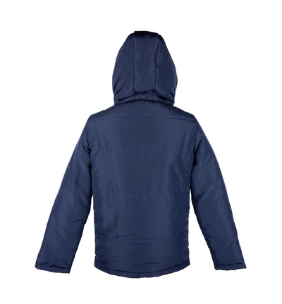 Aquascutum Elegant Blue  Jacket With Removable  Hood In Blue