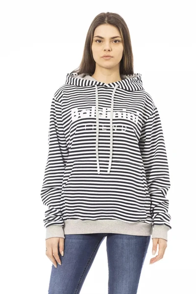 Shop Baldinini Trend Elegant Brushed Hoodie With Logo Women's Accent In Black