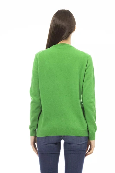 Shop Baldinini Trend Emerald Elegance Wool-cashmere Women's Sweater In Green