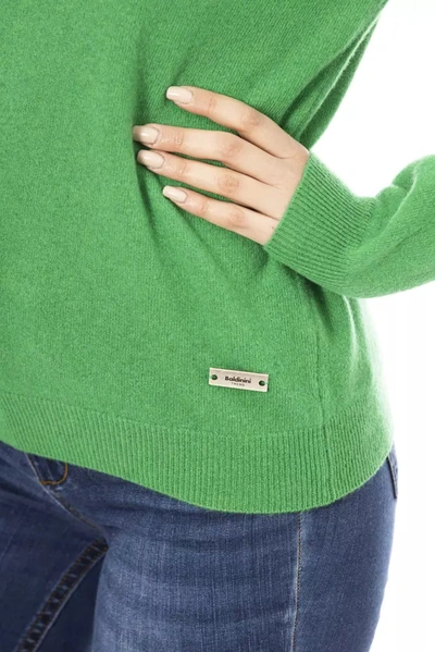 Shop Baldinini Trend Elegant Green Wool-cashmere Crewneck Women's Sweater