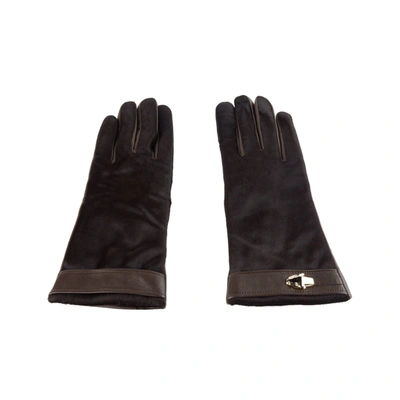 Shop Cavalli Class Elegant Dark Brown Ladies Women's Gloves
