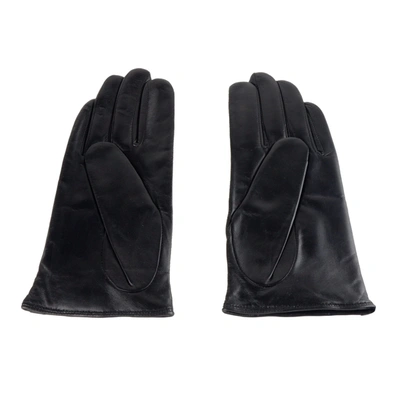 Shop Cavalli Class Elegant Black And Blue Lambskin Women's Gloves