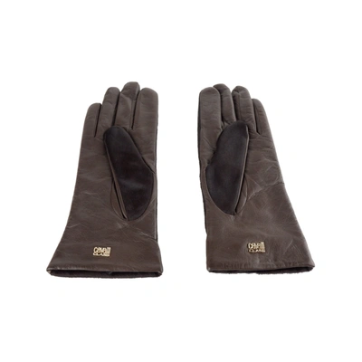 Shop Cavalli Class Elegant Dark Brown Ladies Women's Gloves