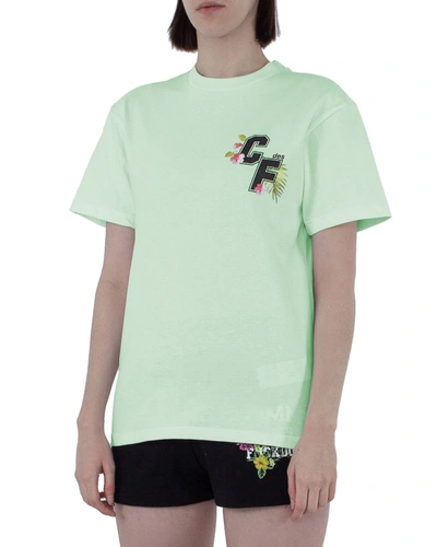 Shop Comme Des Fuckdown Chic Logo Crew Neck Tee In Lush Women's Green